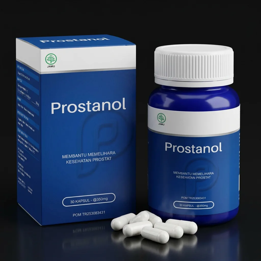 Kotak, botol, dan kapsul Prostanol